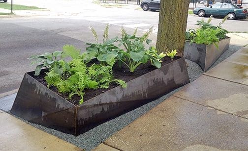 Greenery plantings at Wettersten Parkway.